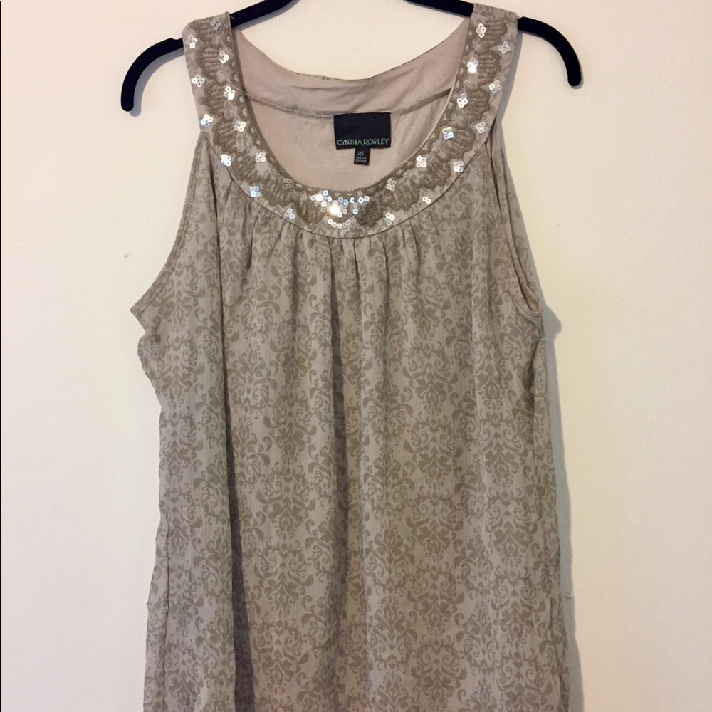 Cynthia Rowley Sheer shirt fully lined.